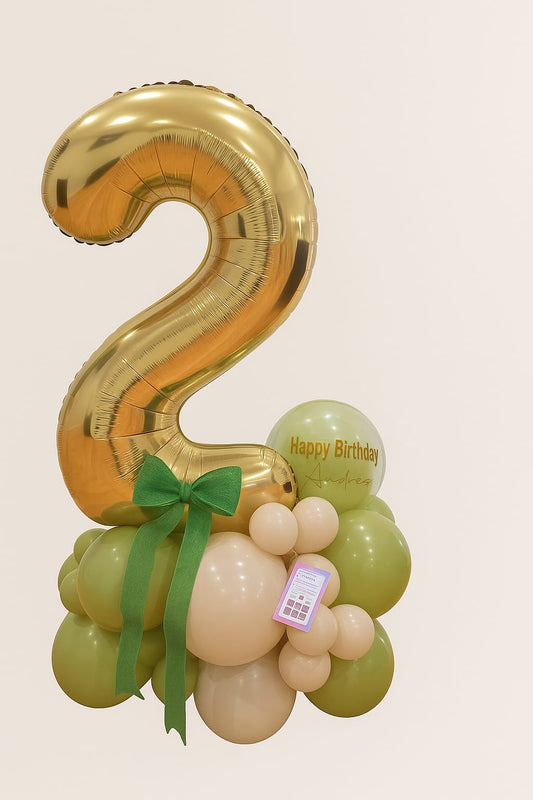 Ramo de globos con número personalizado